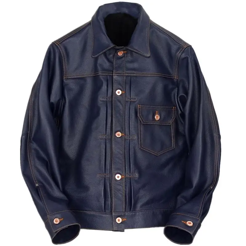 

Free shipping,Japan style.Classic casual 506XX slim genuine leather jacket.100% soft cowhide coat,quality fashion outwear