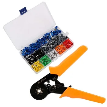 

NICEYARD HSC8 0.25-10mm 23-7AWG Crimp Hand Tools 800 PCS Self Adjustable Quadrilateral Tube Bootlace Terminal Crimping Pliers
