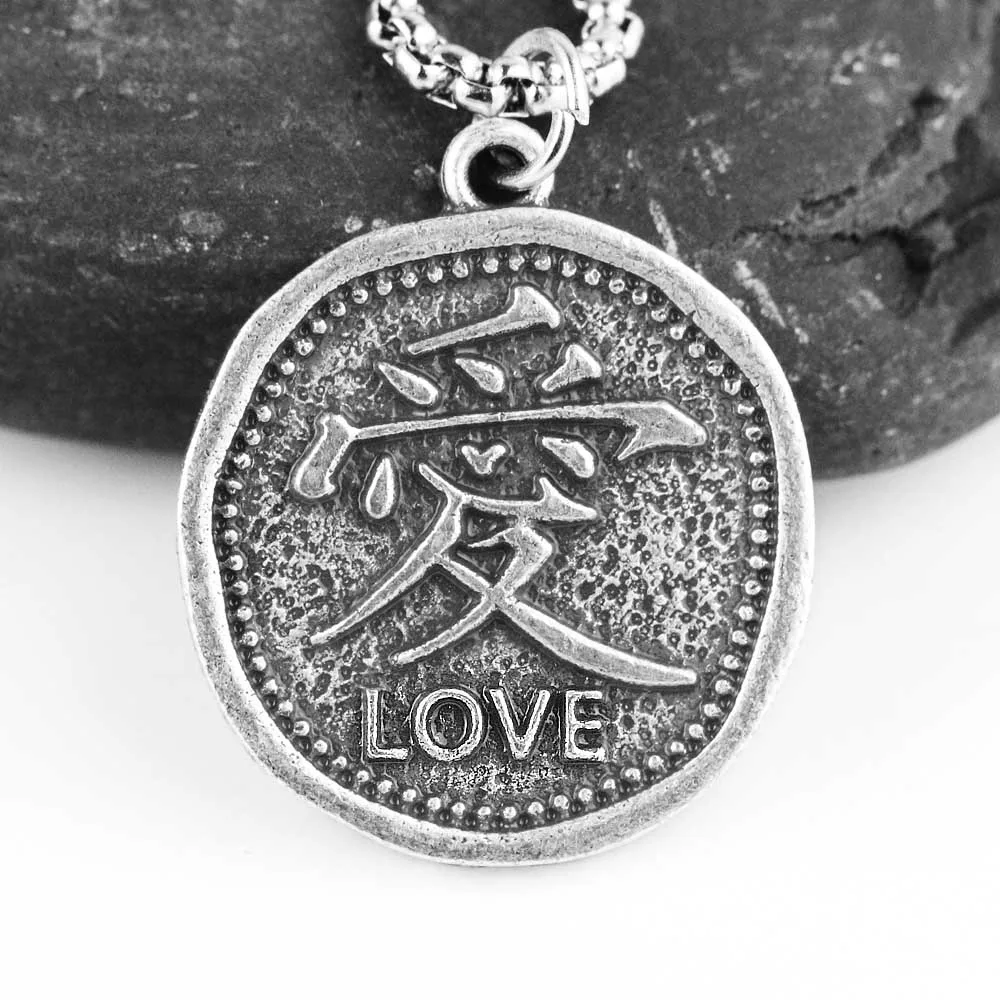Средневековая пчела медальон монета ожерелье сладость привлекает меня Diligenc Bumble Bee ювелирные изделия подарок для мамы Прямая поставка - Окраска металла: A351 Love