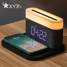 

Multifunctional Table Lamp 15W Wireless Charging Alarm Clock LED Night Light For iPhone 12 11 Pro Wireless Fast Charging Lamp