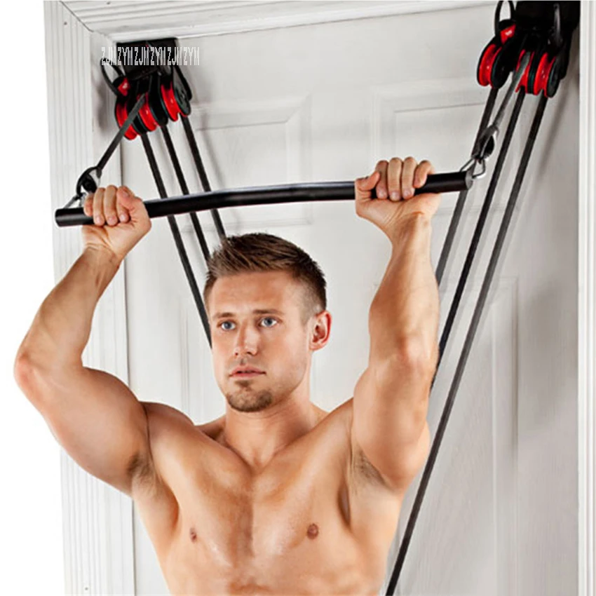 US $29.14 BJX200 XType Door Pulling Rope Resistance Rope Door Gym Indoor Chest Expander Developer Spring Exerciser Fitness Training Belt