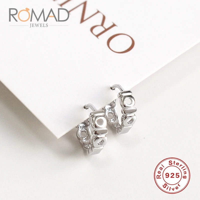 Серьги Romad с алфавитом IOIO, серьги из стерлингового серебра S925 пробы, женские гипоаллергенные серьги, шикарные ювелирные изделия, подарки