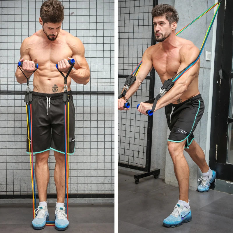 

In stock 11pcs Pull Rope Fitness Exercises Resistance Bands Latex Tubes Pedal Excerciser Body Training Workout Yoga