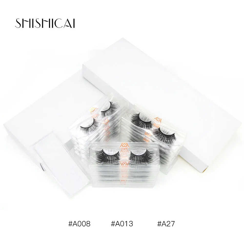 

30 pairs 3d Mink Eyelashes with Tray No Box Handmade Natural False Eyelashes Full Strip Lashes Reusable Long lashes