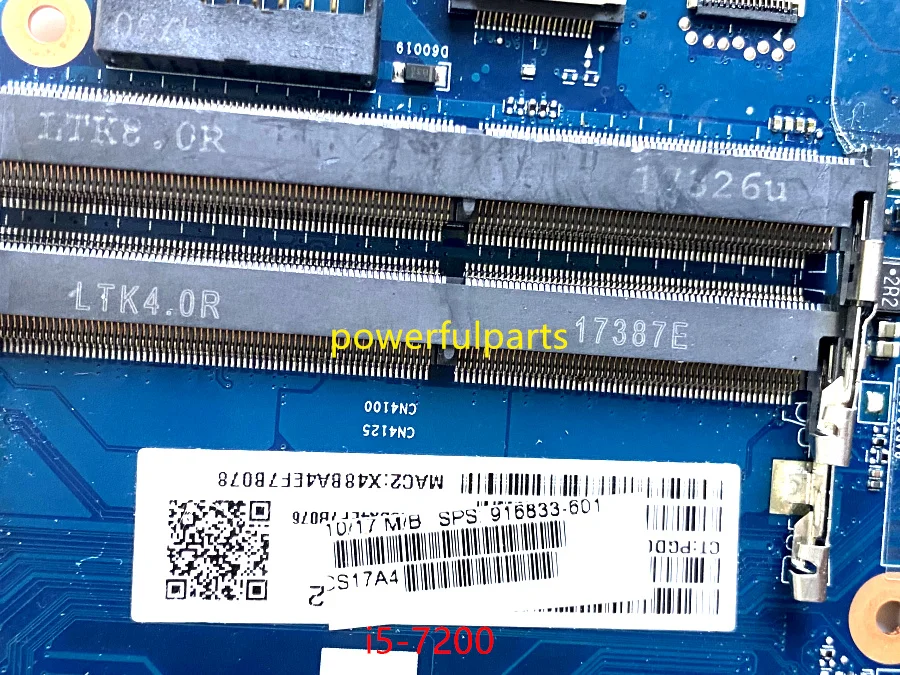 100% working for hp 640 G2 650 G2 laptop motherboard 916833-601 6050A2860101-MB-A01 with i5-7200 cpu tested ok the best pc motherboard