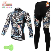 Morvelo/Детский комплект из Джерси для велоспорта с длинным рукавом; комплект для велоспорта для мальчиков; зимняя одежда для велоспорта; Ropa Ciclismo; детская одежда для триатлона