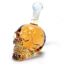 Creative Crystal Skull Head Bottle Whiskey Vodka Wine Decanter Bottle Whisky Glass Beer Glass Spirits Cup Water Glass Bar Home