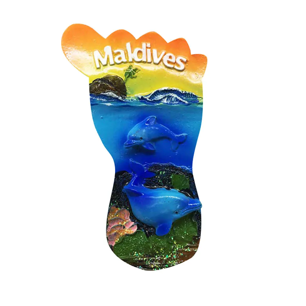 Lychee Life Maldives океан пейзаж магнит на холодильник креативные смолы магниты и сувениры на холодильник Современное кухонное украшение для дома