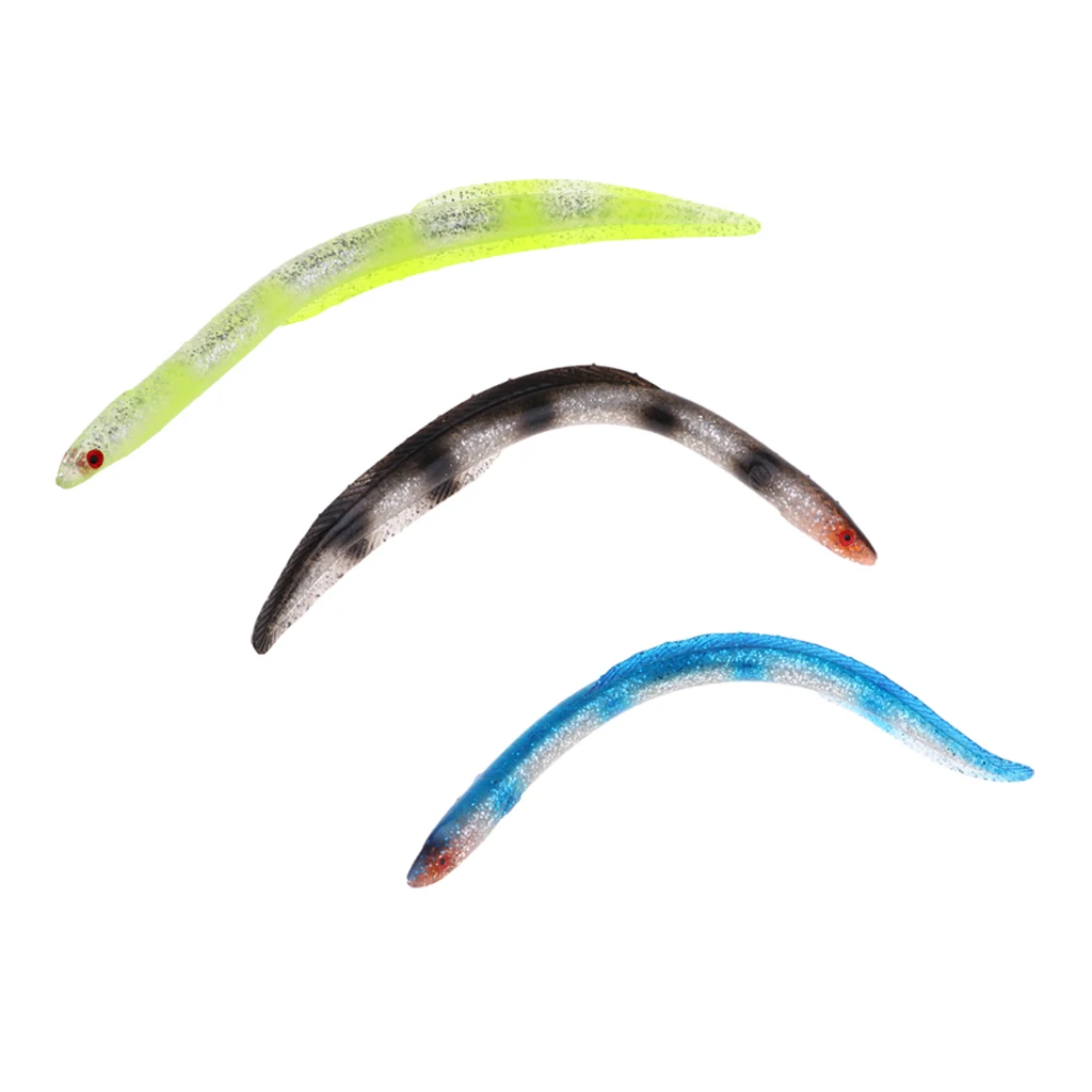 30cm Soft Fishing Bait Single Pointed Tail Loach Worms Fish Lure Tackle Jig Fishing Baits for Fisherman