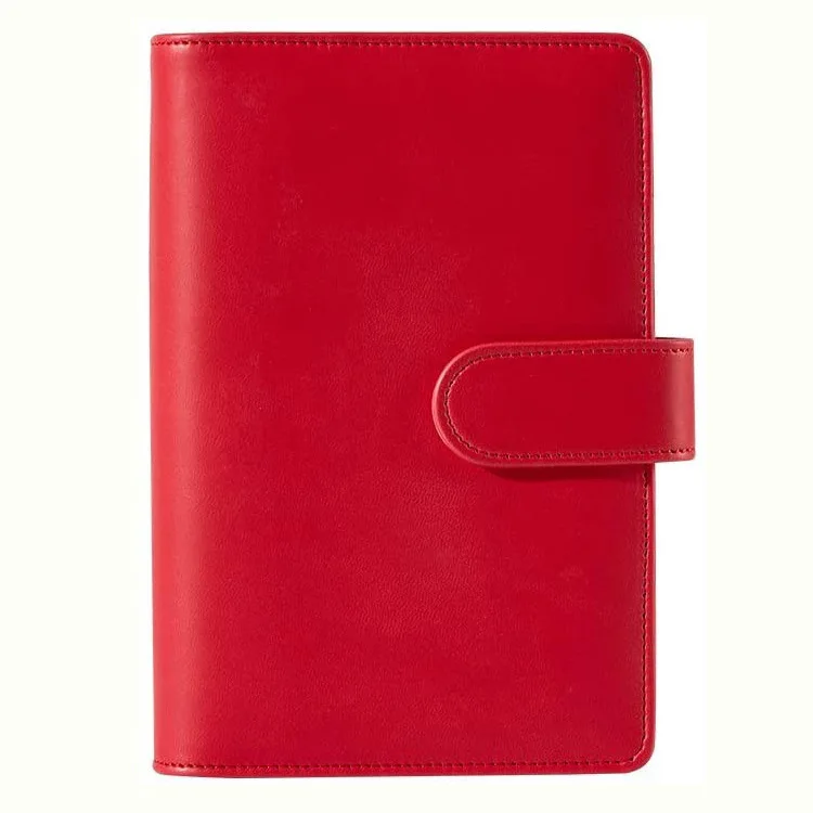 Vibrant Macaron Color Leather 6-Ring Binder Notebook Cover