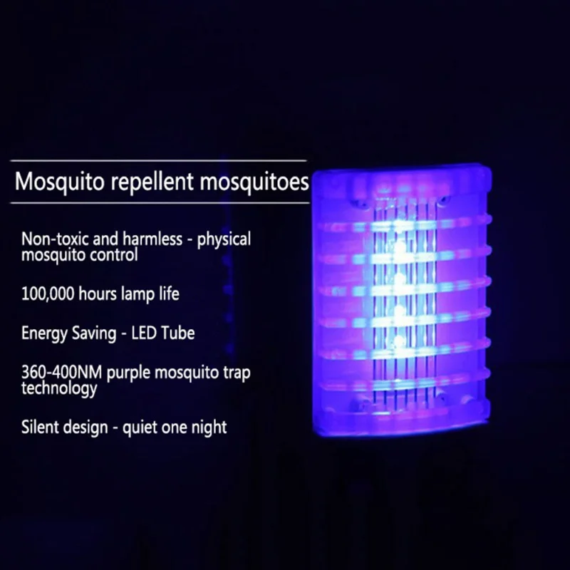 Светодиодный разъем Электрический москитный убийца лампа анти москитный репеллент муха насекомых Убийца ошибка Zapper для домашнего пользования безопасный москитная ловушка
