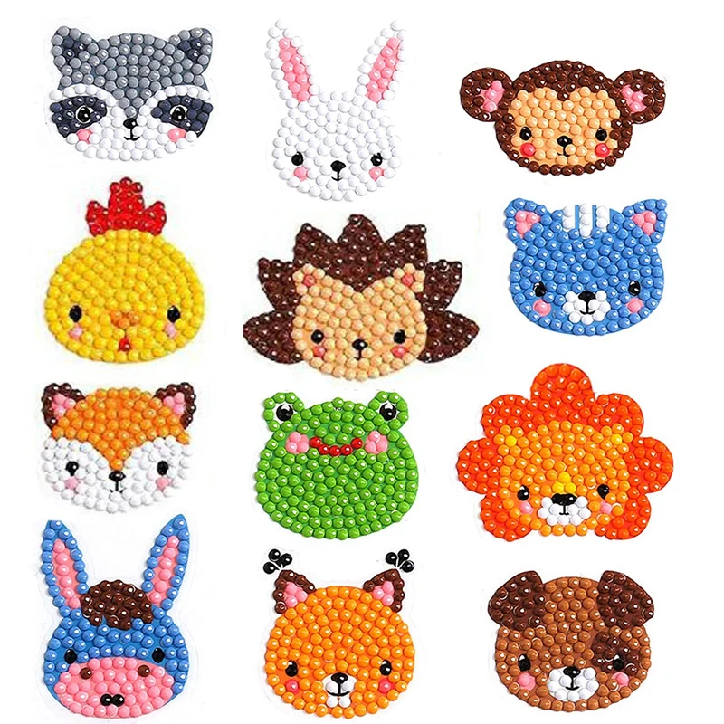 1Set Cartoon Pattern Diamond Painting Kits 5D DIY Handmade Children Sticker Toy Souptoys Home Ornament Crafts Art Resin Diamond