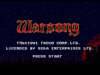 

Warsong 16 bit MD Game Card For Sega Mega Drive For Genesis