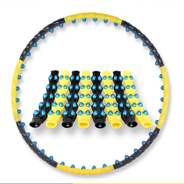 Double Row Magnetite 8 Sections Fitness Hoop Exercise Workout Sport Hoop Easy To Install Receive an Abdomen Slender Waist 3