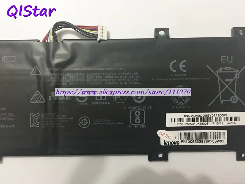 QISTAR 7,6 V 4200mAh настоящий NC140BW1-2S1P Аккумулятор для ноутбука lenovo Ideapad 100S-14IBR 100S-14LBR ноутбук компьютер