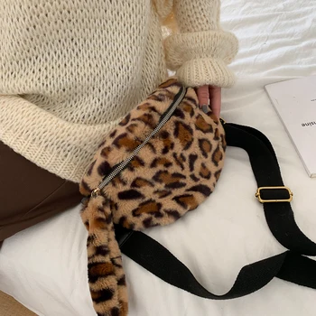 

Faux Fur Small Crossbody Bags for Women 2019 Winter Female Shoulder Messenger Bag Female Handbags and Purses Leopard Chest Bags