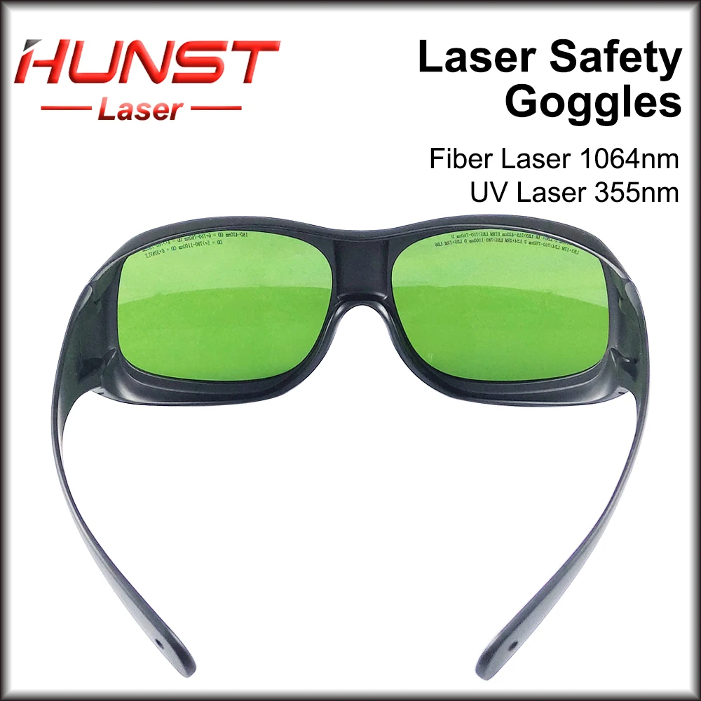 Hunst 1064nm UV355 레이저 안전 고글 보호 안경 보호용 안경 180-420nm 750nm-1100nm YAG 파이버 레이저용