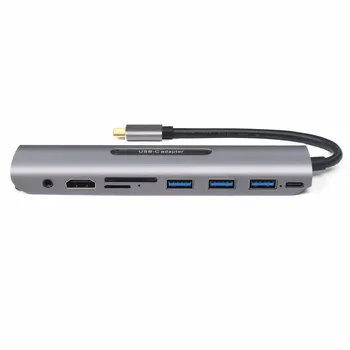 

USB HUB Type C to Multi 9 in 1 USB C HUB 3.0 HDMI Adapter Dock For MacBook Pro 3 PC Computer Accessories USB-C Splitter 3.0 HUB