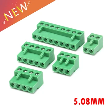 

5Pcs/Lot HT5.08 2P/3P/4P/5P/8P Pluggable Through Hole Terminal 300V 10A KF2EDGK 5.08mm pitch PCB connector screw terminal block