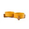 Wooden yellow bowl2