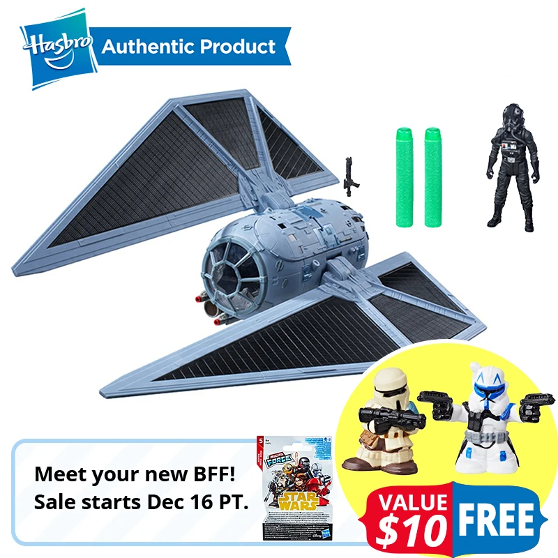 Hasbro Звездные войны Tie Striker с истребителем фигурка пилота и Nerf ракеты Дартс Игровой Набор Модель космического корабля Коллекция фигурка игрушка