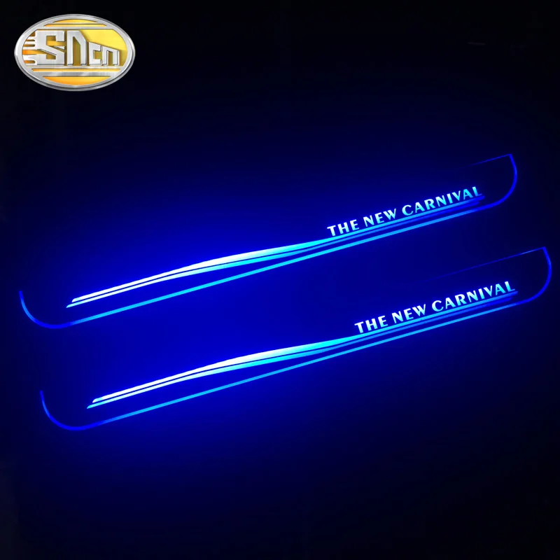 SNCN Waterproof Acrylic Moving LED Welcome Pedal Car Scuff Plate Door Sill Pathway Light For Kia Carnival 2014 - 2019 | Автомобили и