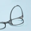 0 -0.5 -0.75 To -4.0 Anti Blue Light Transparent Gray Frame Square Myopia Glasses Rivet TR90 Minus Degree Prescription Spectacle 2