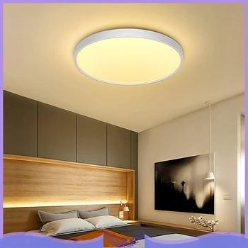 

Ultra-thin Warm White Panel Lights Mount Lamp Living Room Kitchen Bedroom Ceiling Lights Lamps Round Style High Quality Light