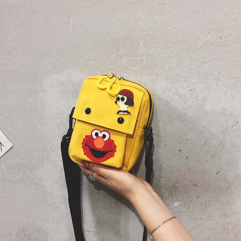 Language meng wei Холщовая Сумка женская новая стильная модная сумка в Корейском стиле сумка на плечо универсальная сумка на плечо подвеска случайный