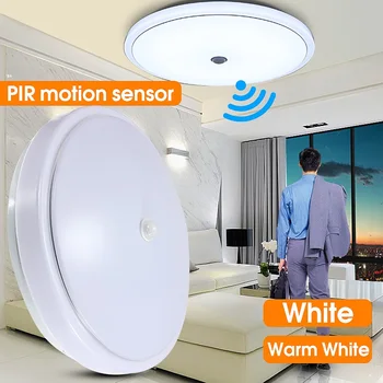 

Smuxi LED Ceiling Light 30 LED Infrared PIR Motion Sensor Mount Light AC110-265V Automation Security Lamp for Home room Office