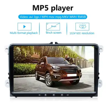 

K9 Quad Cord MP5 Player Android 8.1 Car Stereo GPS BT WiFi Radio In Dash Head Unit for VW Leon ab 09/2005 VW/PASSAT B6