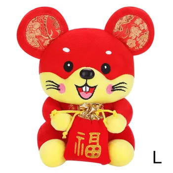 

Mascot Toys Plush Lucky Rat Zodiac Animals Chinese New Year Red Souvenir Gift Party Decorations Cartoon Mouse Soft Tang Suit