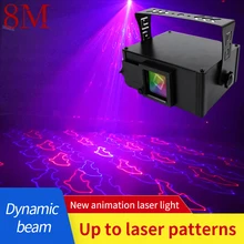 Aliexpress - 8M 3D Animation Laser Light LED Flashlight Voice Control Stage Lamp with Remote Control For KTV Bar