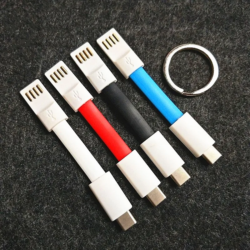 Брелок Micro USB TypeC кабель для быстрой зарядки для samsung S10 A50 A70 Note10 зарядное устройство Usbc Typec брелок шнур короткий кабель