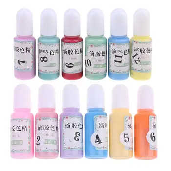 

12 Bottles Liquid Macaron Liquid Pearl Resin Pigment Dye UV Resin Epoxy Resin DIY Making Crafts Jewelry Accessories Dropshipping