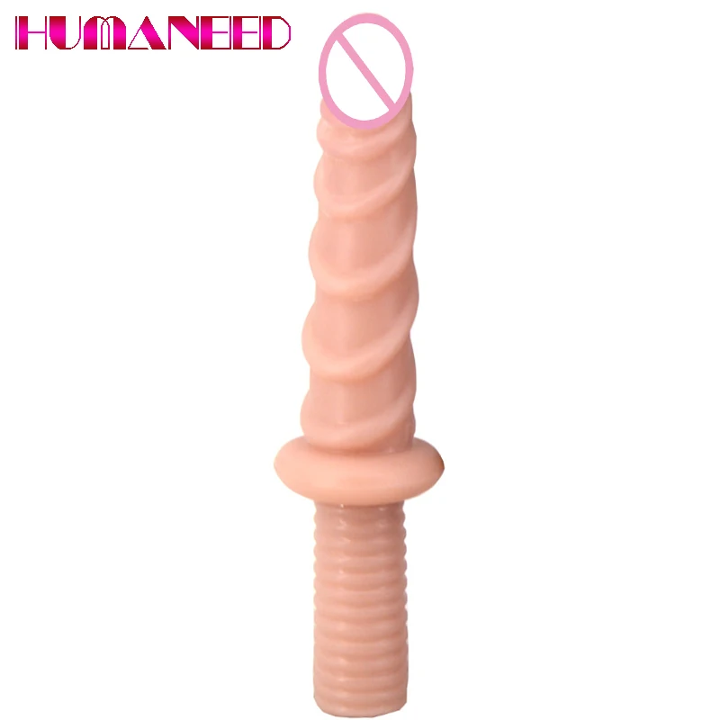 2021 Screw Handle Dildo Fake Penis Sex Toys for Women Ribbed Dick Vagina Masturbate Anus Massage Anal Dildo Lesbian Sex Products