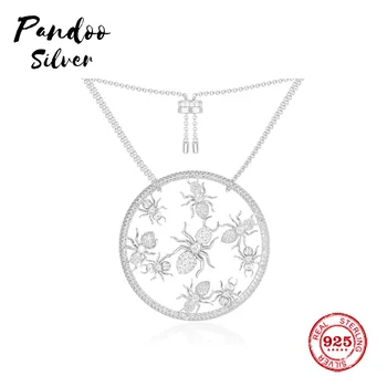 

Fashion Charm Sterling Silver Copy 1:1 Copy,AdjustableSilver 'Ants' Statement Necklace Women Monaco Jewelry Gift With Logo