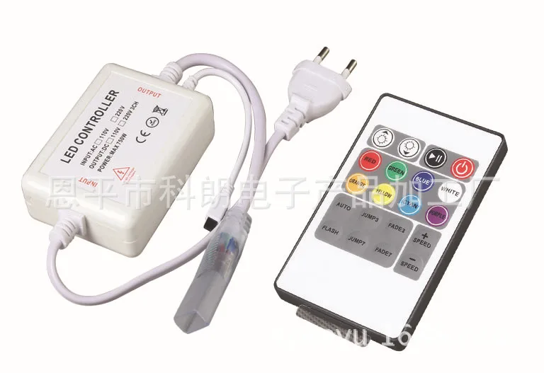 110V220V High Pressure 20-Key Remote Control LED Controller High-pressure Light Bar Light Belt Rainbow Tube RGB Controller