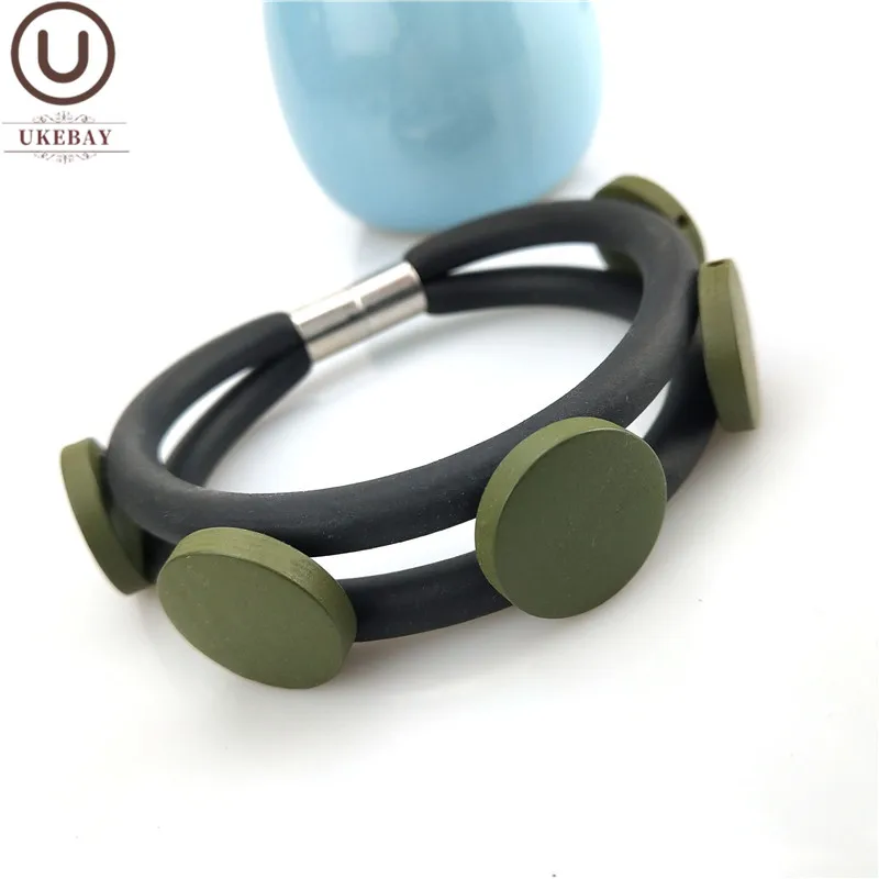 UKEBAY новинка Armygreen дерево браслеты на запястье для женщин очаровательный браслет