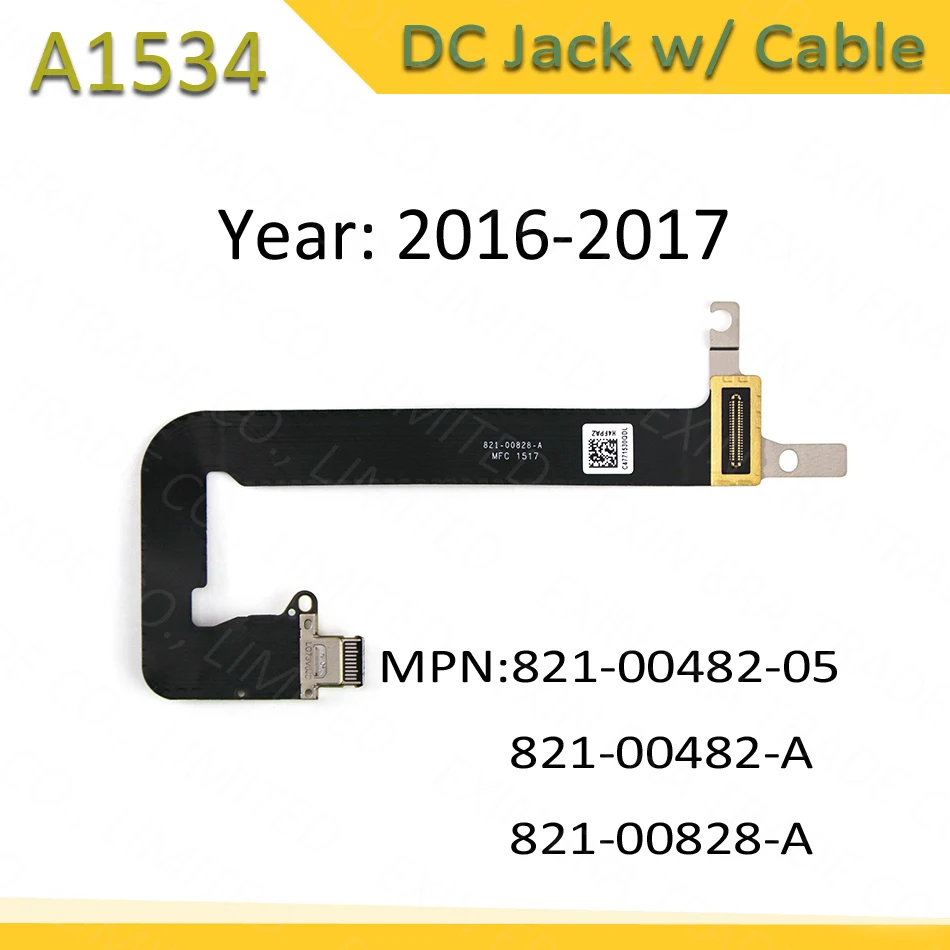 Laptop A1534 DC-IN I/O USB C Charging Power DC Jack Board Connector with Cable for MacBook Retina 12&quot 2016 2017 Year | Компьютеры и