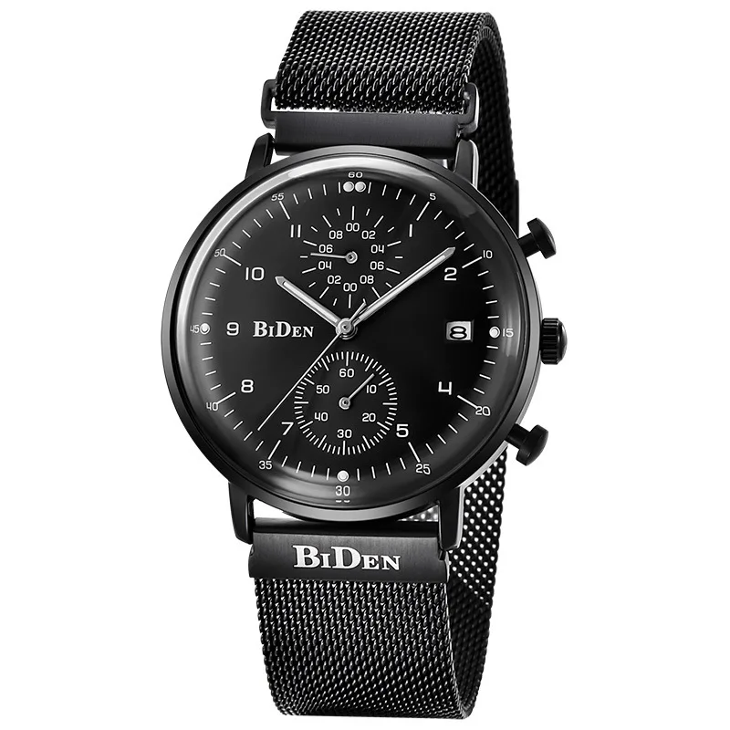 

Arc Mirror Watch Men Mesh Belt Quartz Watch Calendar Waterproof Simplicity MEN'S Watch Support