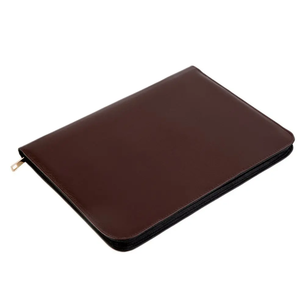 

Black Pen PU Leather Zipper Case For 48 Pens Storage Organization Bag