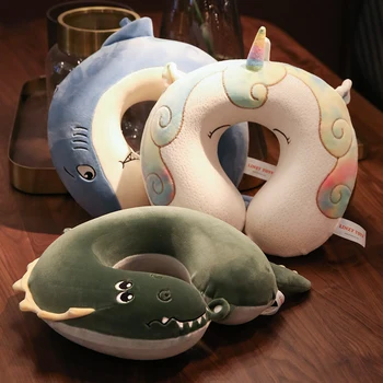 

Cute Cartoon Memory Foam Pillow Neck U-Type Pillow Neck Pillow Cervical Pillow Car Travel Portable Removable and Washable