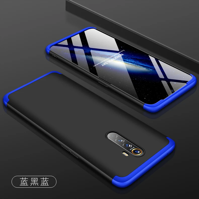 Для OPPO Realme X2 Pro Чехол на 360 градусов полный корпус жесткий чехол для OPPO Realme X2 Pro гибридный противоударный чехол+ закаленное стекло