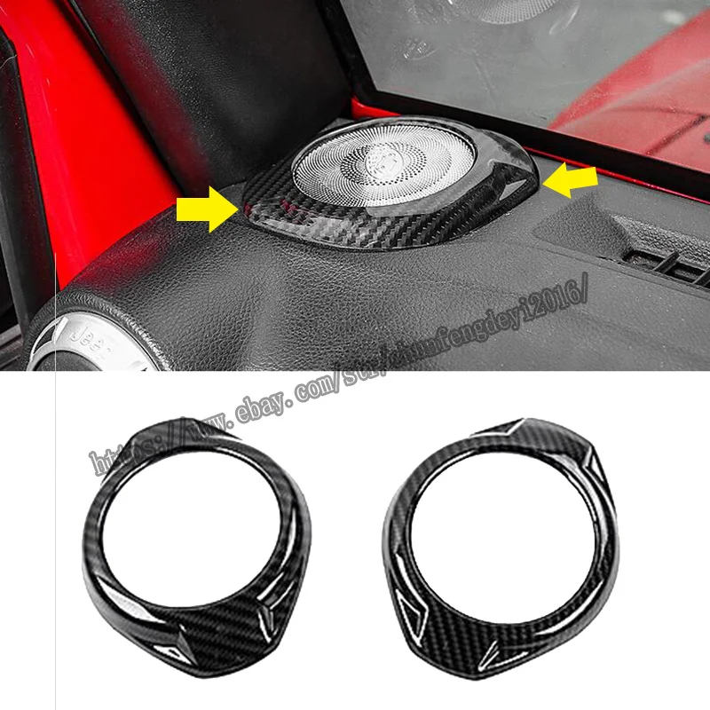 N Для Jeep Wrangler JK 2011- углеродное волокно стиль интерьер воздуха на выходе украшения Чехлы отделка - Цвет: N