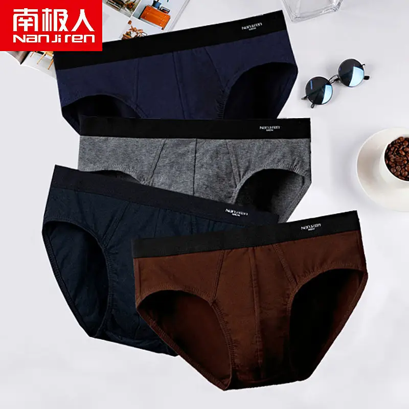 4Pcs/Lot New Men Briefs Cotton Underwear Men's Panties Underpants Male Comfortable Panties Sexy Men Shorts Man Bikini Briefs Hot