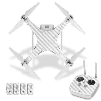 

White Carbon Fiber Style Vinyl Skin Sticker for DJI Phantom 3 Drone And Remote Controller 0090