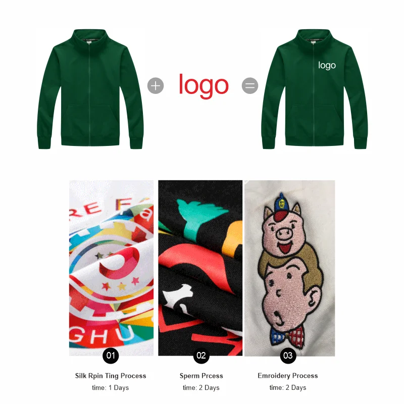 Fashion Zipper Thin Jacket Custom Logo Printed Personal Design Men And Women Sweater Embroidery Picture Text ONECOOL 4