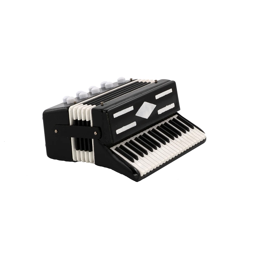 Modello Mini Fisarmonica In Legno - Decorazione Musicale, Regalo Originale Per Appassionati - Foto 2