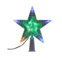 Lámpara grande para decoración de árbol de Navidad, accesorio para decoración navideña, estrella superior, multicolor